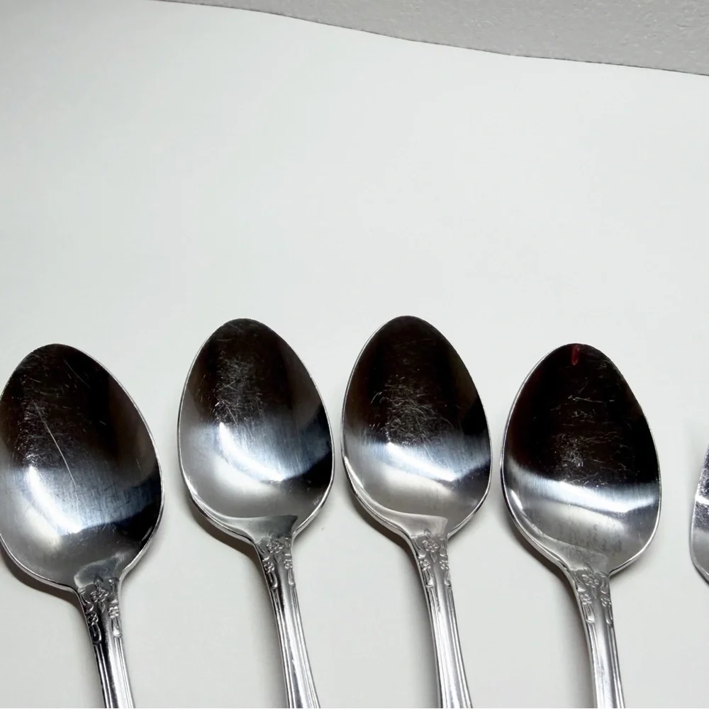 Vintage Northland Stainless Carolina Floral Flatware Korea